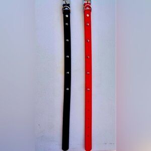 ($8) New Pair of 17 inch dog collars with spike decor